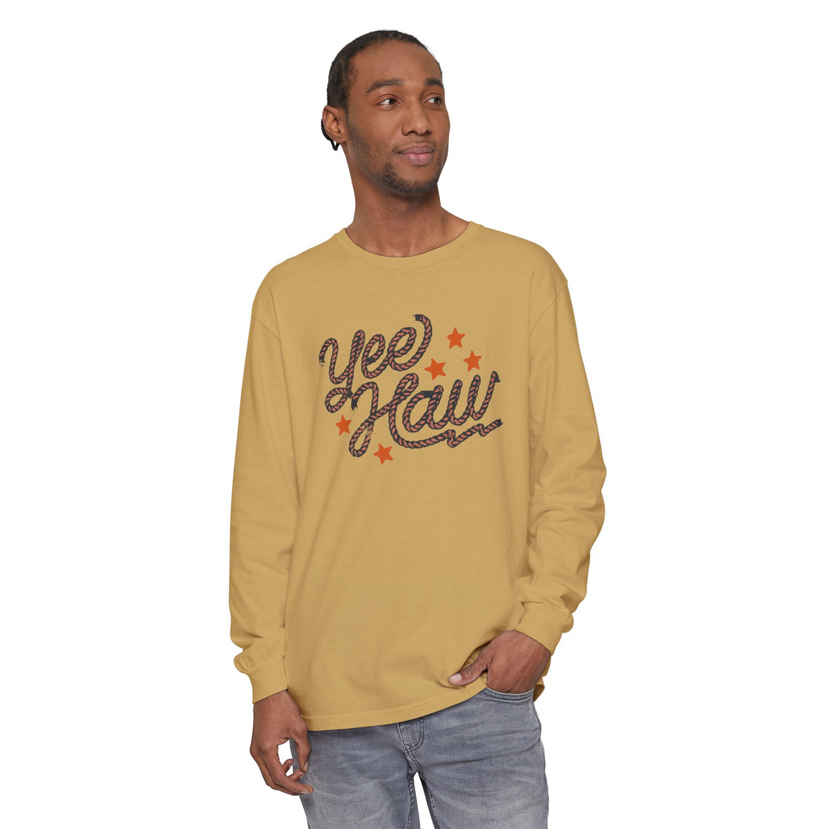 Yee Haw Comfort Colors Unisex Garment-dyed Long Sleeve T-Shirt