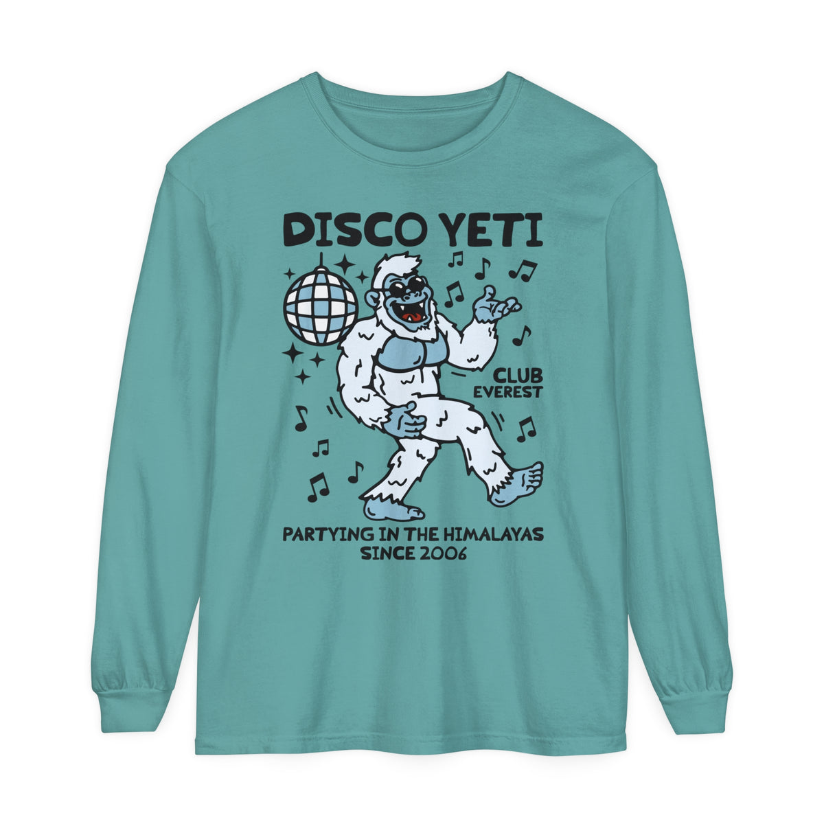 Disco Yeti Comfort Colors Unisex Garment-dyed Long Sleeve T-Shirt