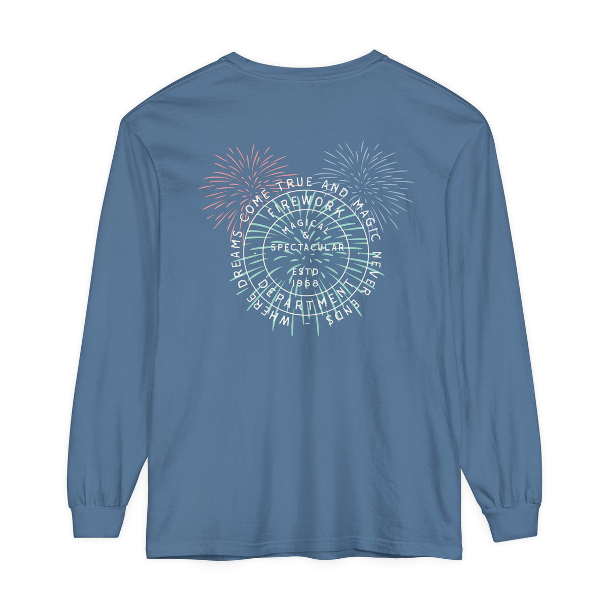 Firework Department Comfort Colors Unisex Garment-dyed Long Sleeve T-Shirt