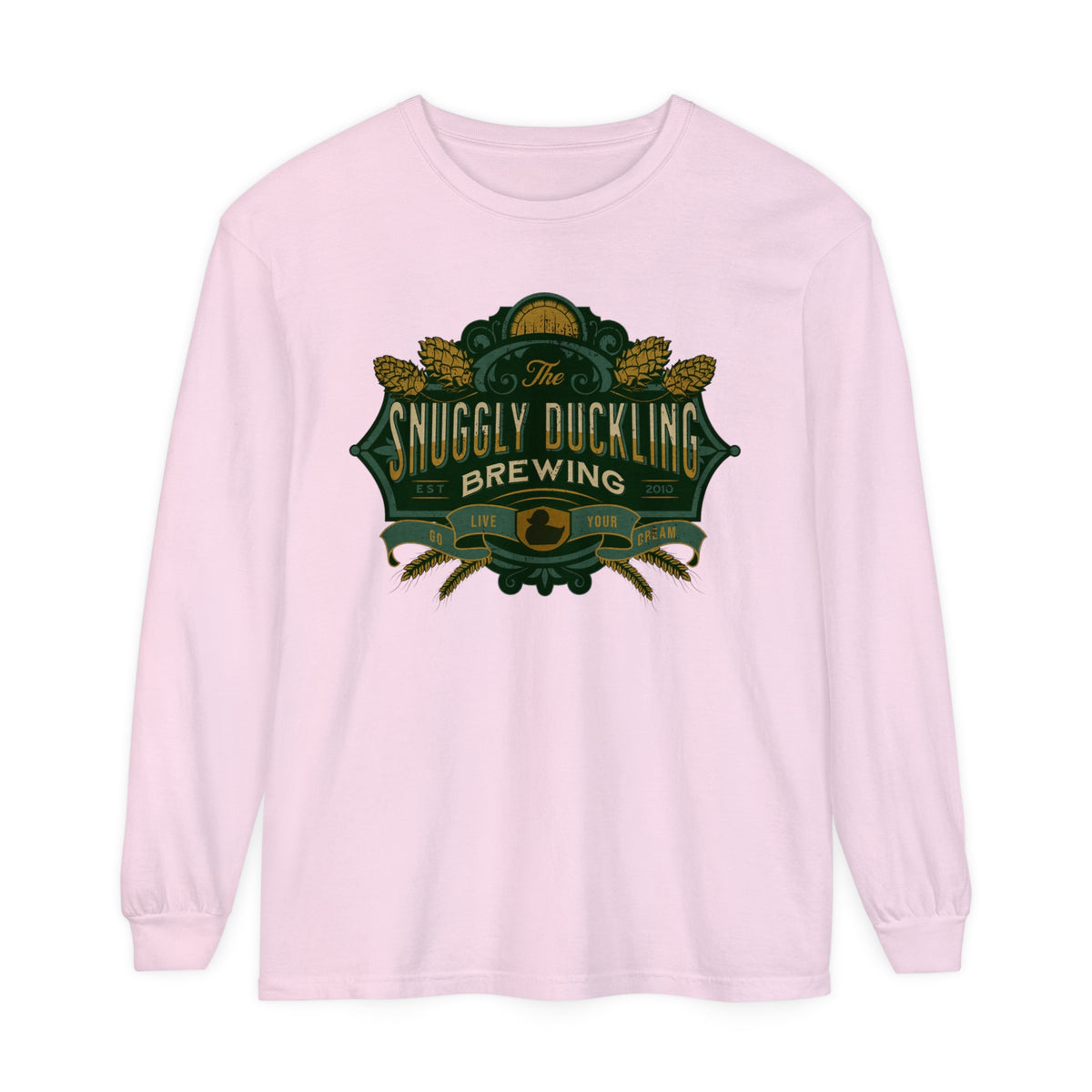 The Snuggly Duckling Brewing Comfort Colors Unisex Garment-dyed Long Sleeve T-Shirt