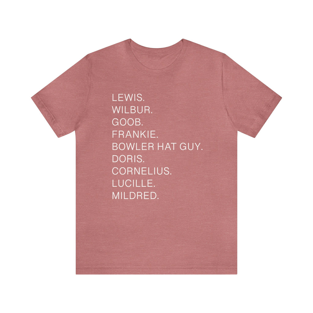 Meet The Robinson’s Character Names Bella Canvas Unisex Jersey Short Sleeve Tee