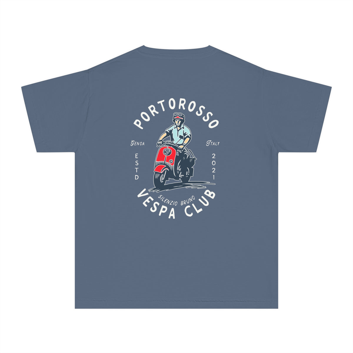 Portorosso Vespa Club Comfort Colors Youth Midweight Tee
