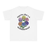 Maybe She’s A Wildflower Comfort Colors Youth Midweight Tee
