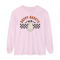 Happy Haunts Comfort Colors Unisex Garment-dyed Long Sleeve T-Shirt