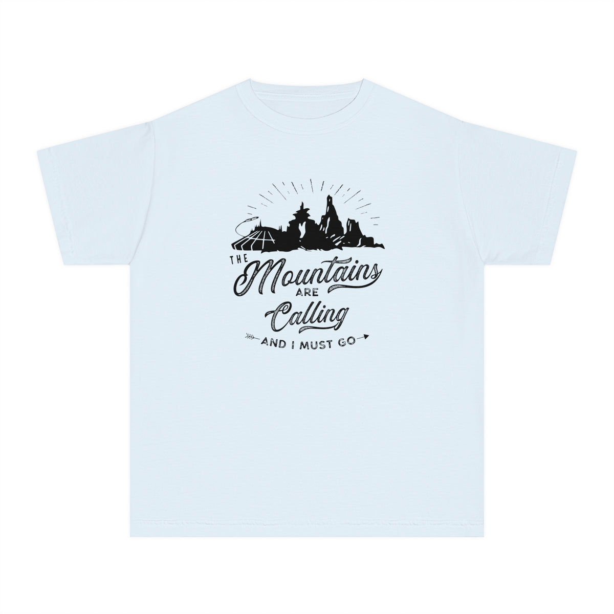 The Mountains Are Calling Comfort Colors Youth Midweight Tee
