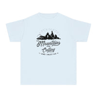 The Mountains Are Calling Comfort Colors Youth Midweight Tee