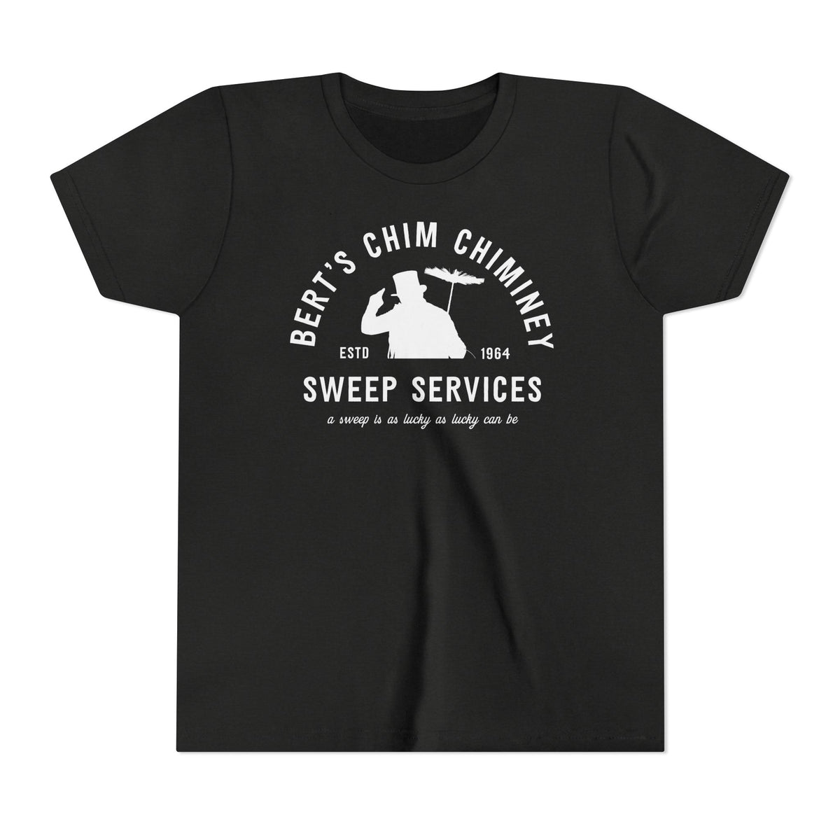 Bert’s Chim Chiminey Sweep Services Bella Canvas Youth Short Sleeve Tee