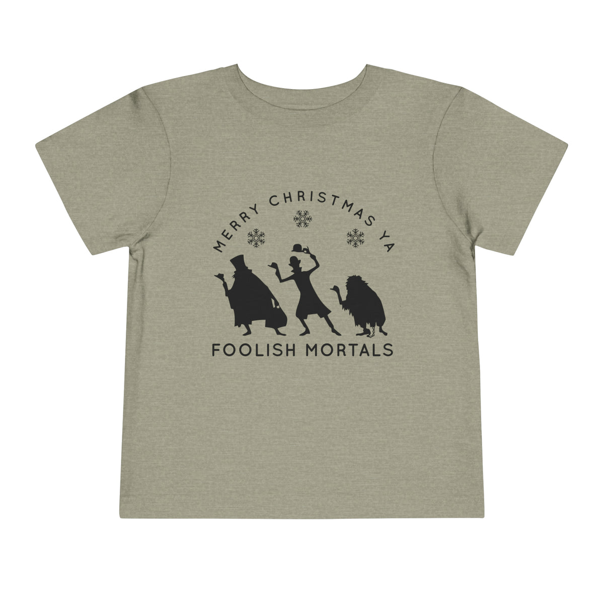 Merry Christmas Ya Foolish Mortals Bella Canvas Toddler Short Sleeve Tee