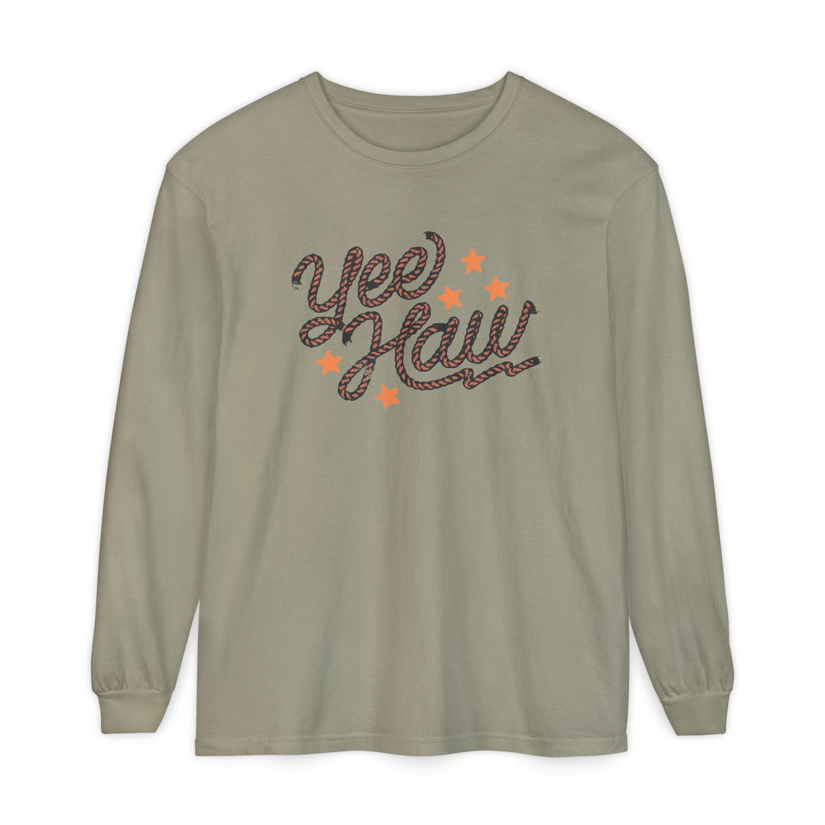 Yee Haw Comfort Colors Unisex Garment-dyed Long Sleeve T-Shirt