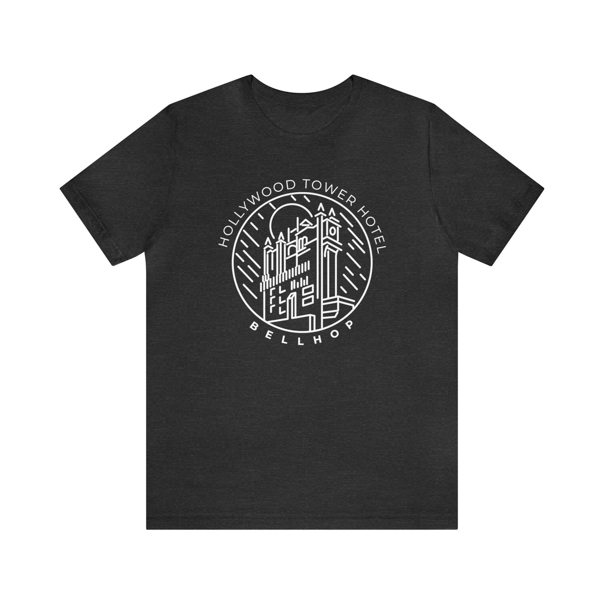 Hollywood Tower Hotel Bellhop Bella Canvas Unisex Jersey Short Sleeve Tee