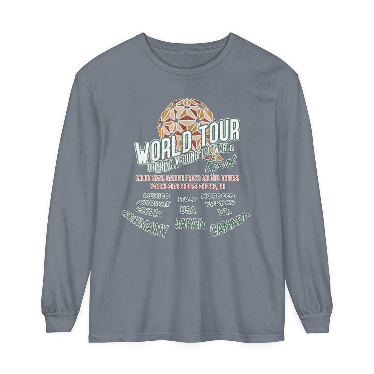 World Tour Comfort Colors Unisex Garment-dyed Long Sleeve T-Shirt