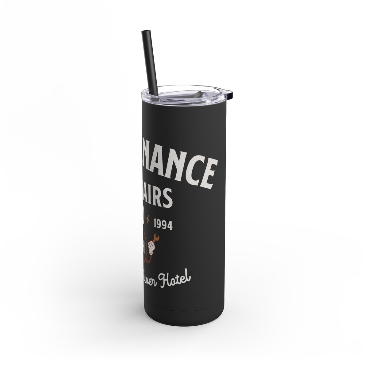 Hollywood Tower Hotel Maintenance & Repairs Maars Maker Skinny Matte Tumbler, 20oz