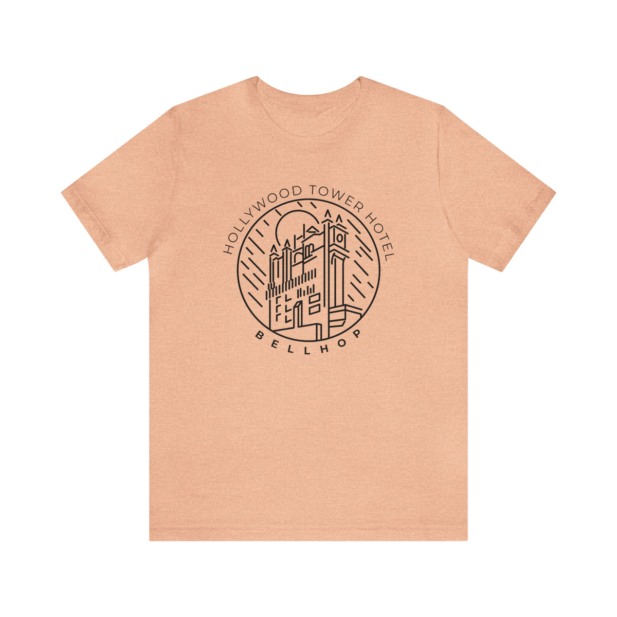 Hollywood Tower Hotel Bellhop Bella Canvas Unisex Jersey Short Sleeve Tee