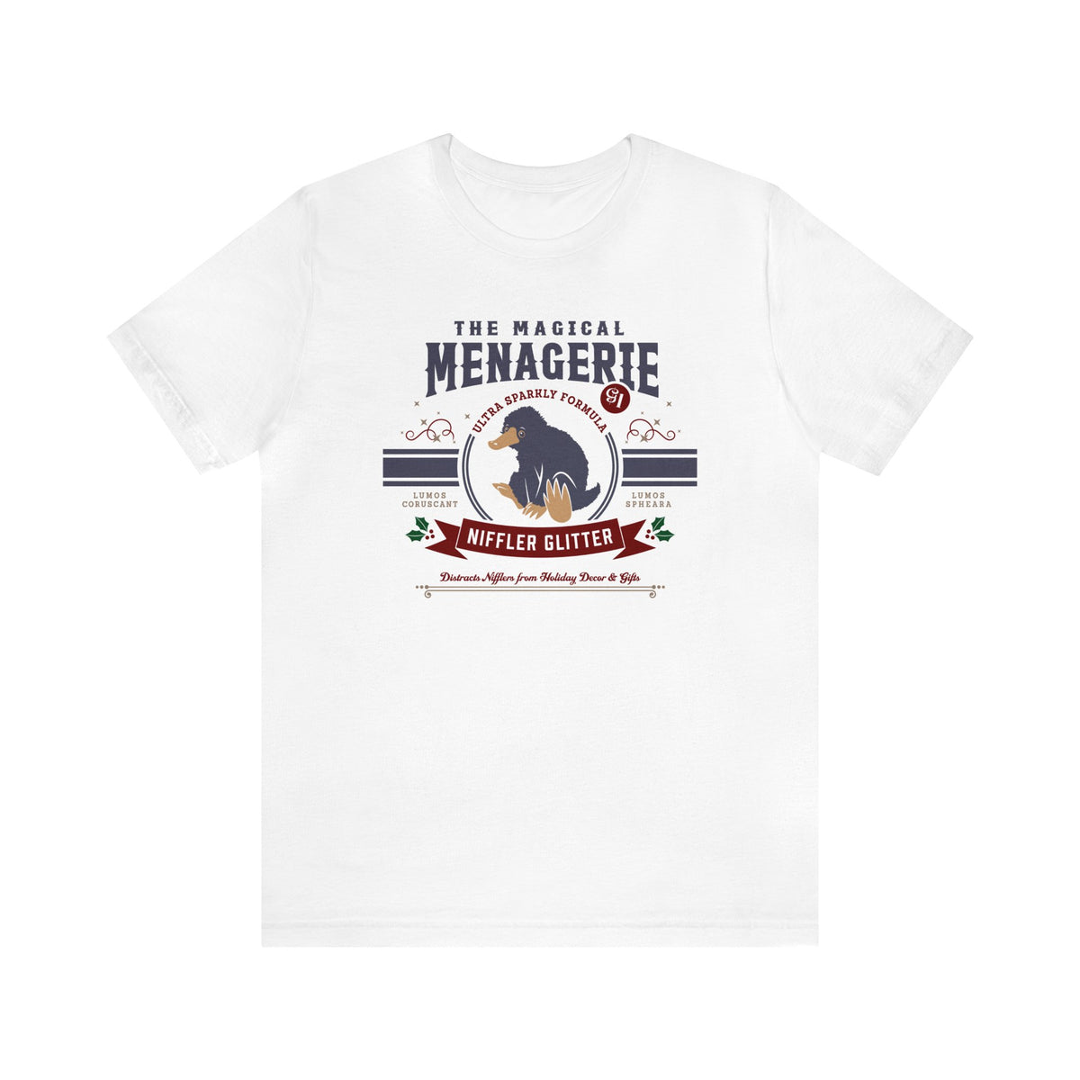 The Magical Menagerie Niffler Glitter Bella Canvas Unisex Jersey Short Sleeve Tee