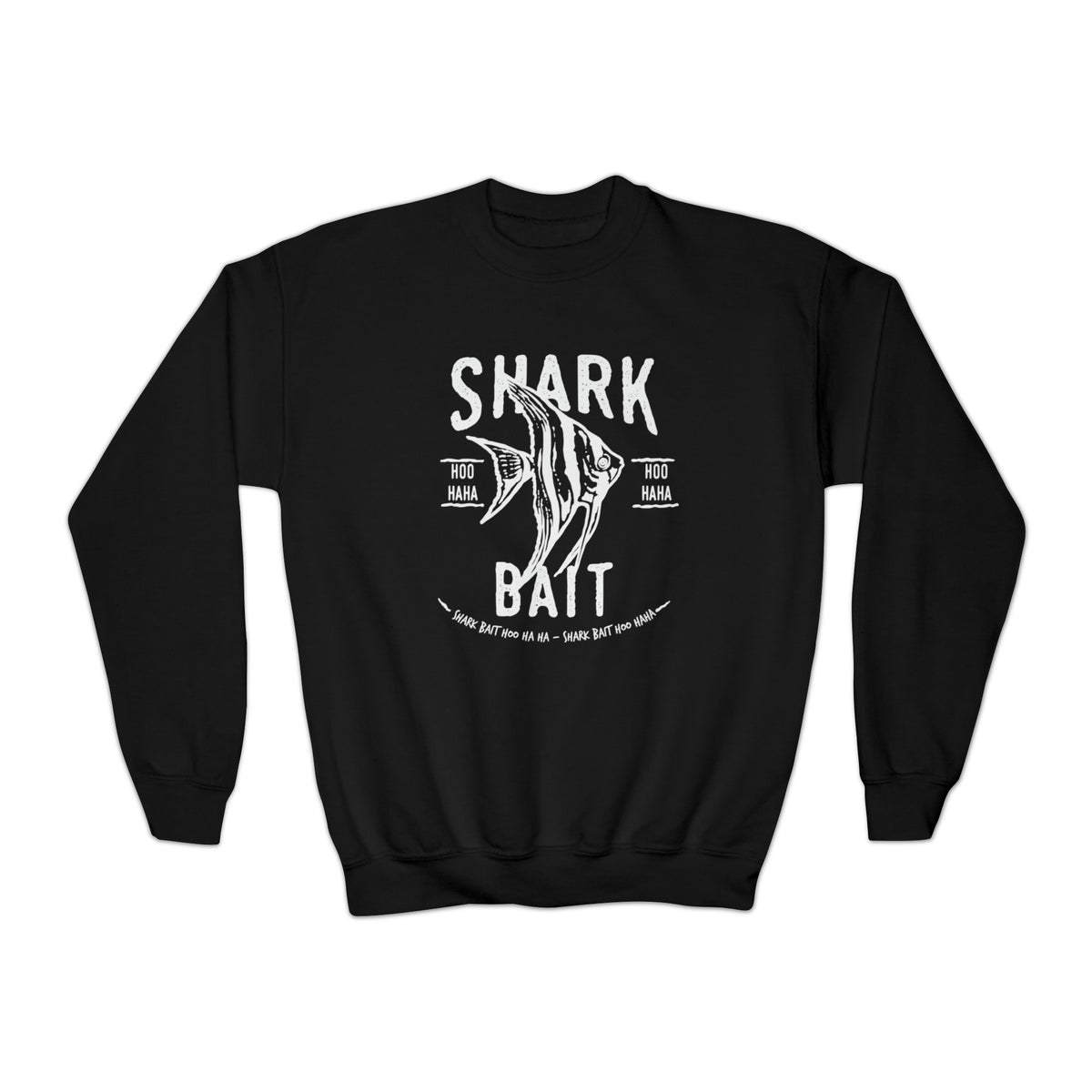 Shark Bait Hoo Haha Gildan Youth Crewneck Sweatshirt
