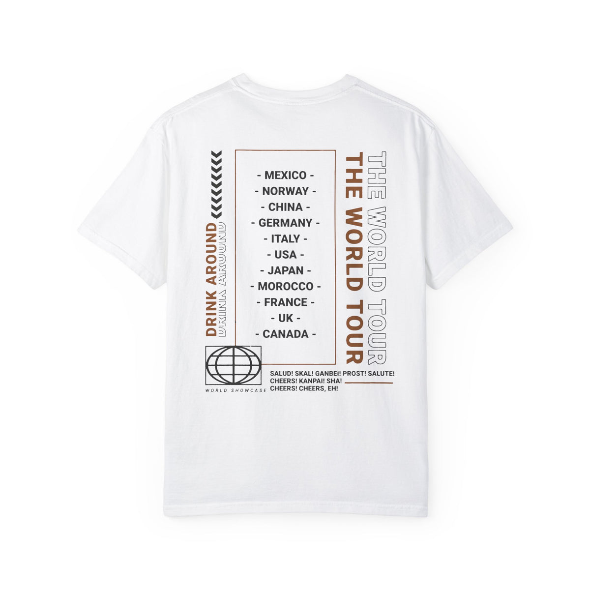 Drink Around The World Tour Comfort Colors Unisex Garment-Dyed T-shirt