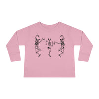Dancing Skeletons with Ears Rabbit Skins Toddler Long Sleeve Tee