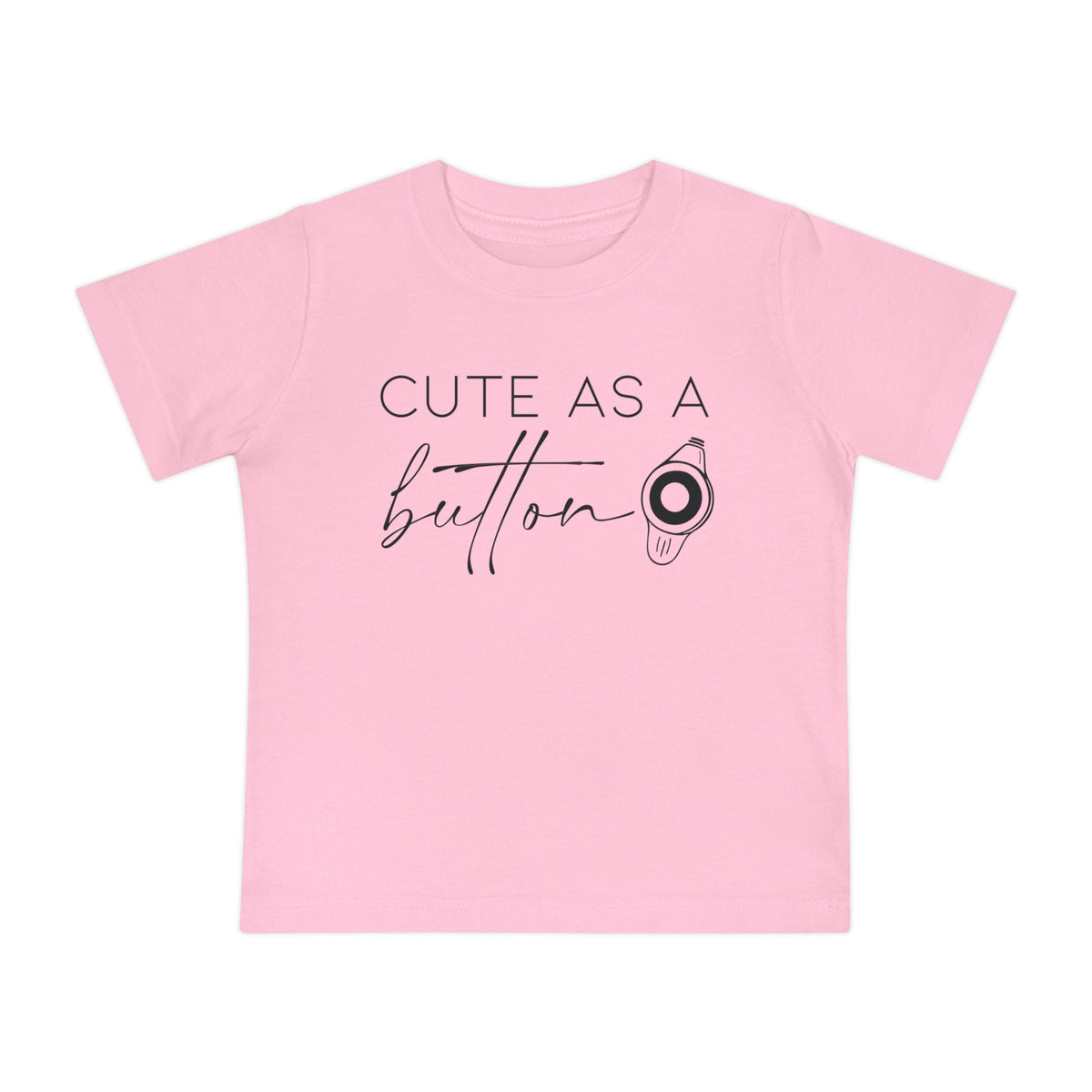 Cute As A Button Bella Canvas Baby Short Sleeve T-Shirt