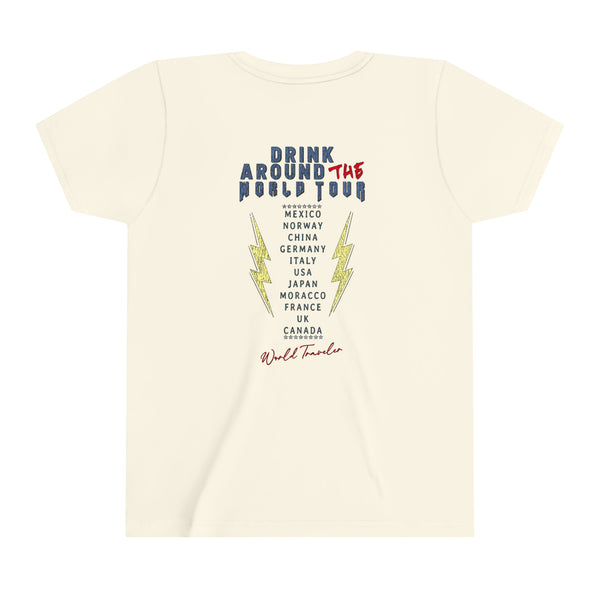 Drink Around The World Tour Bella Canvas Youth Short Sleeve Tee