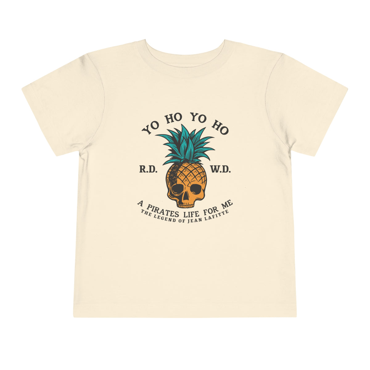 Yo Ho Pirates Life For Me Bella Canvas Toddler Short Sleeve Tee