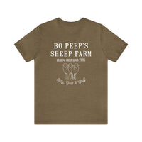 Bo Peep's Sheep Farm Bella Canvas Unisex Jersey Short Sleeve Tee