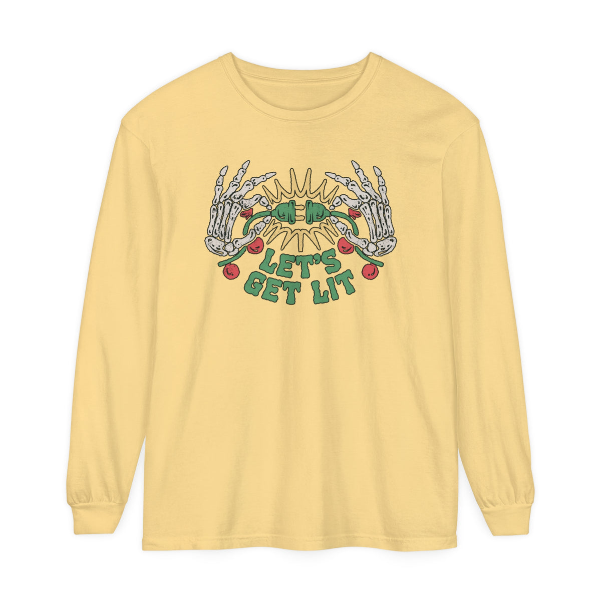 Let's Get Lit Comfort Colors Unisex Garment-dyed Long Sleeve T-Shirt