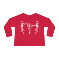 Dancing Skeletons with Ears Rabbit Skins Toddler Long Sleeve Tee