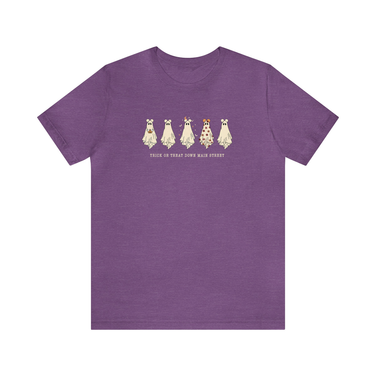 Trick or Treat Down Main Street Unisex Jersey Short Sleeve Tee