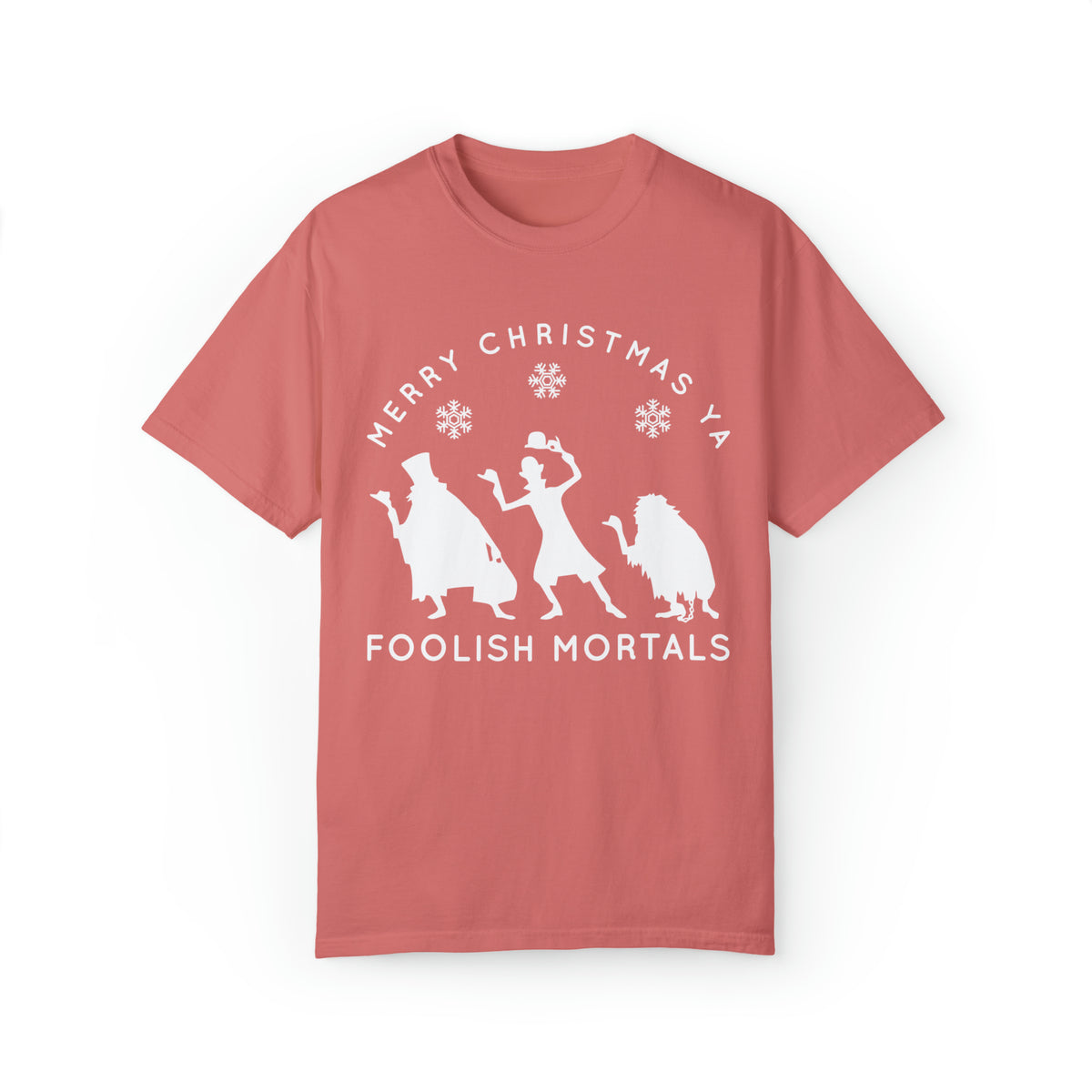 Merry Christmas Ya Foolish Mortals Comfort Colors Unisex Garment-Dyed T-shirt