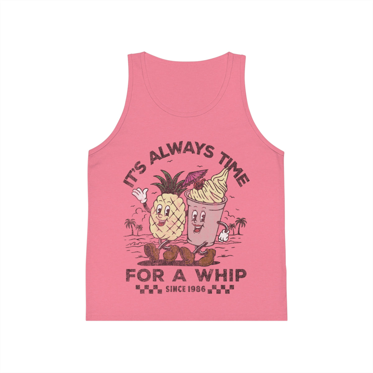 It's Always Time For A Whip Kid's Bella Canvas Jersey Tank Top