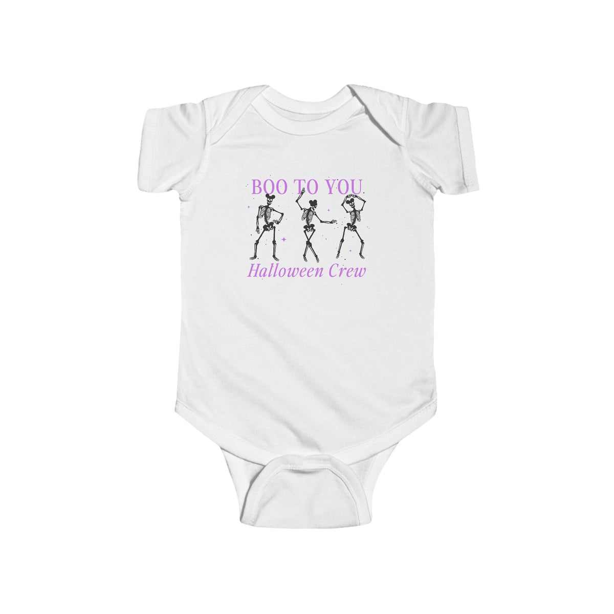 Boo To You Halloween Crew Rabbit Skins Infant Fine Jersey Bodysuit