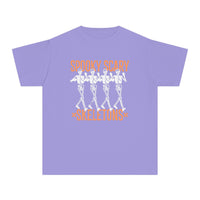 Spooky Scary Skeleton Comfort Colors Youth Midweight Tee