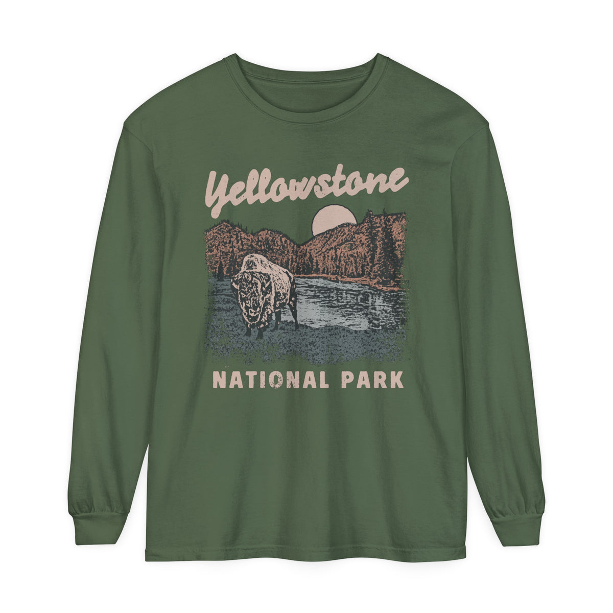 Yellowstone National Park Comfort Colors Unisex Garment-dyed Long Sleeve T-Shirt