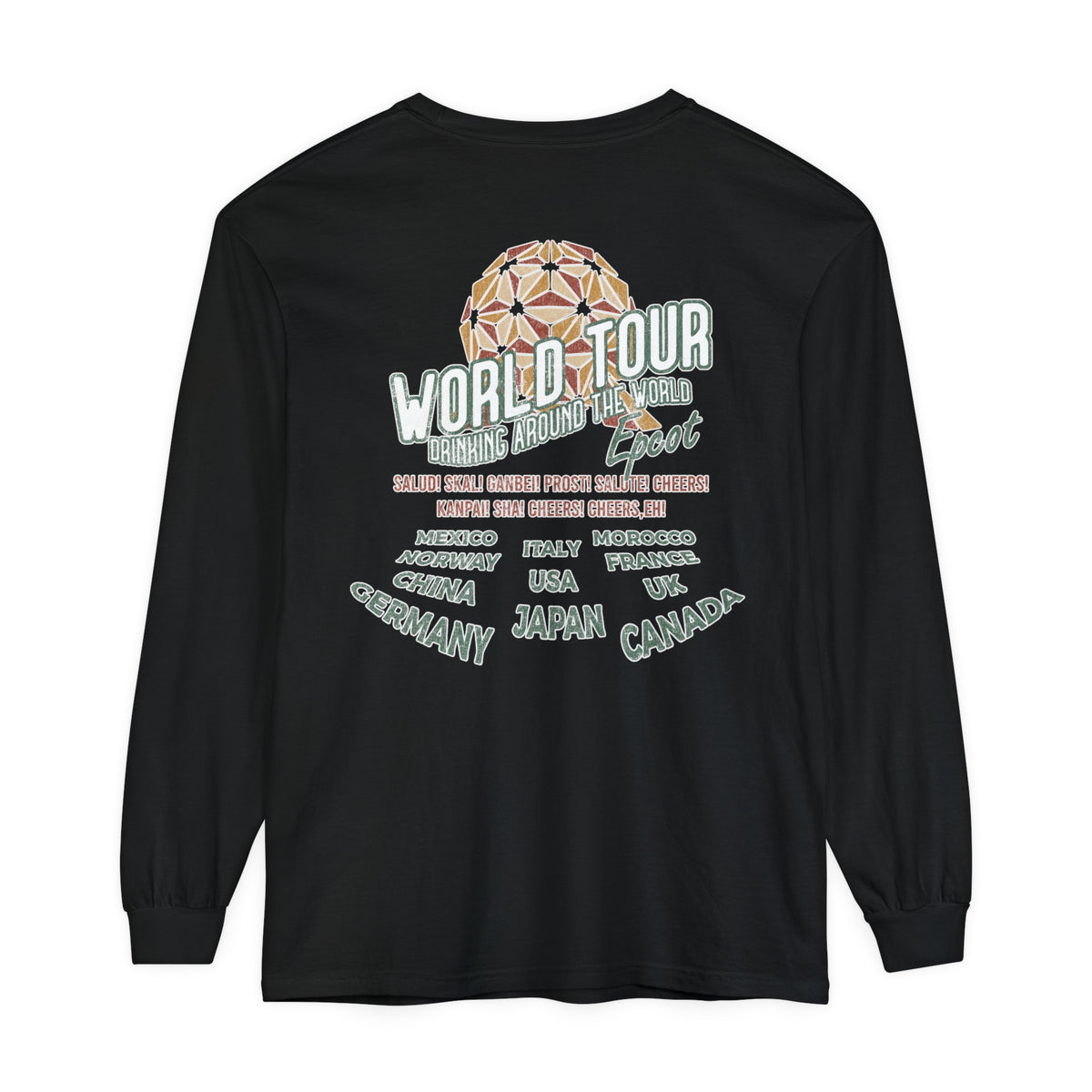 World Tour Comfort Colors Unisex Garment-dyed Long Sleeve T-Shirt