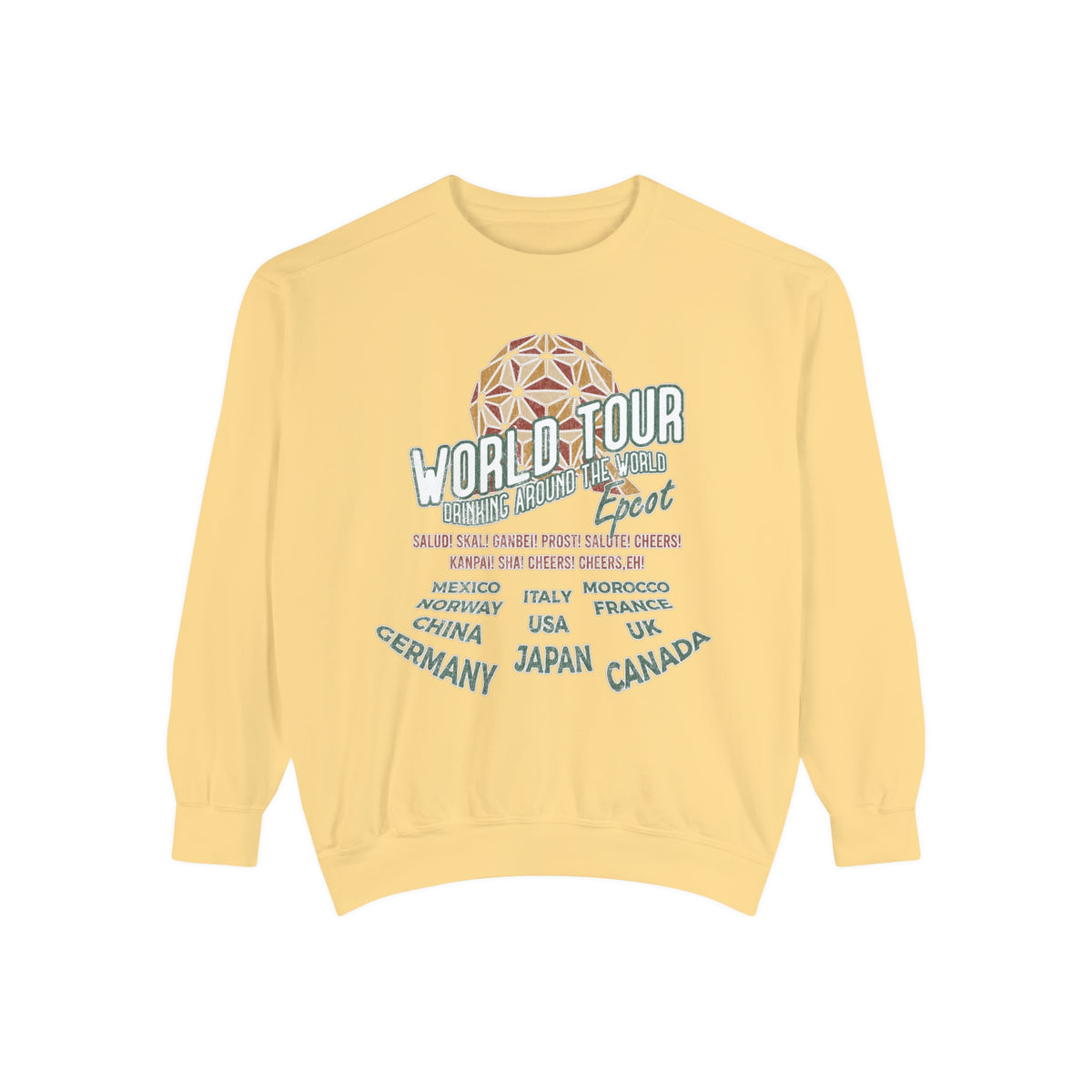 World Tour Comfort Colors Unisex Garment-Dyed Sweatshirt