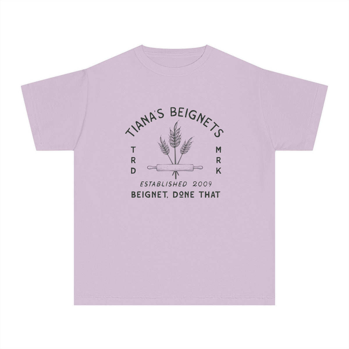 Tiana's Beignets Comfort Colors Youth Midweight Tee