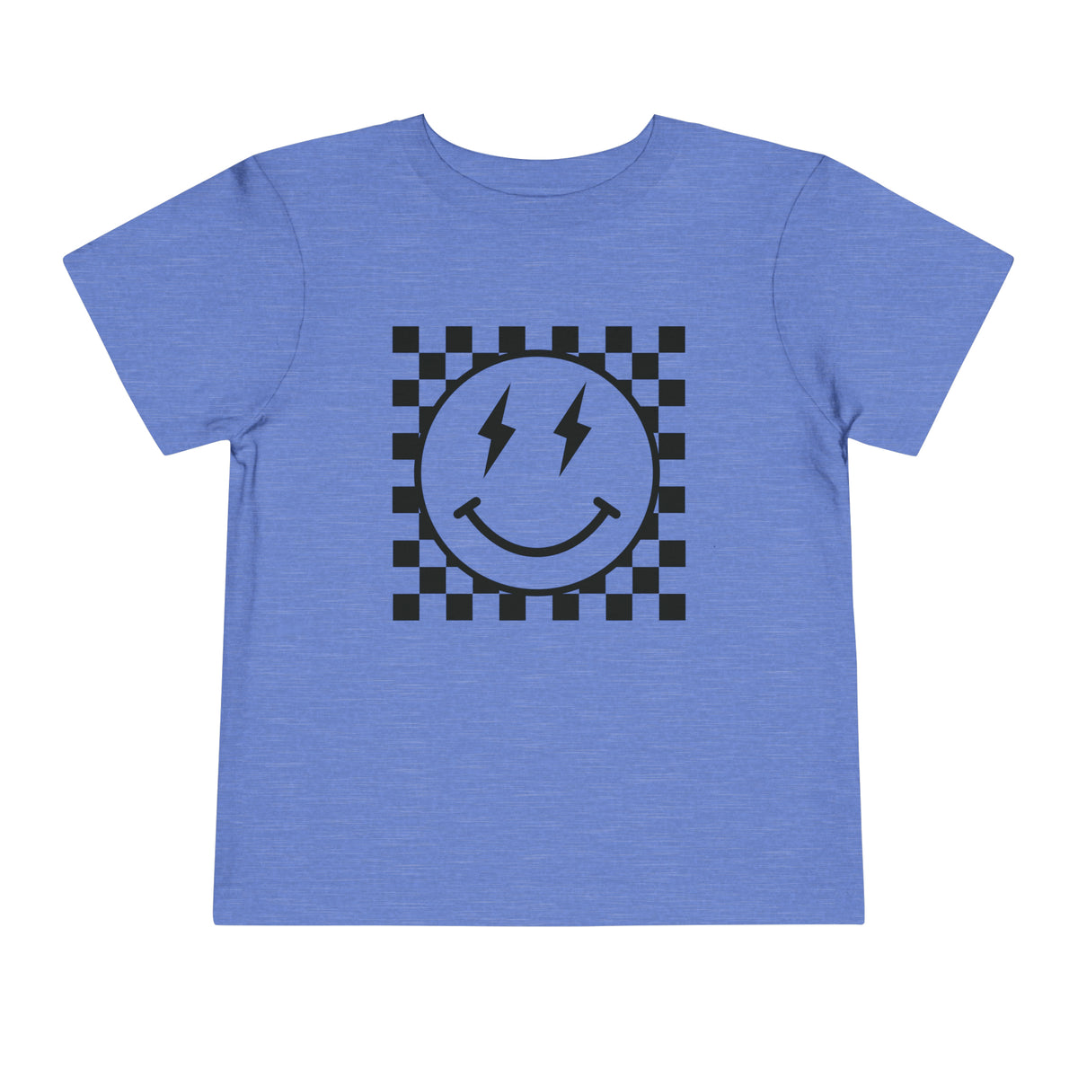 Retro Checkered Smile Bella Canvas Toddler Short Sleeve Tee