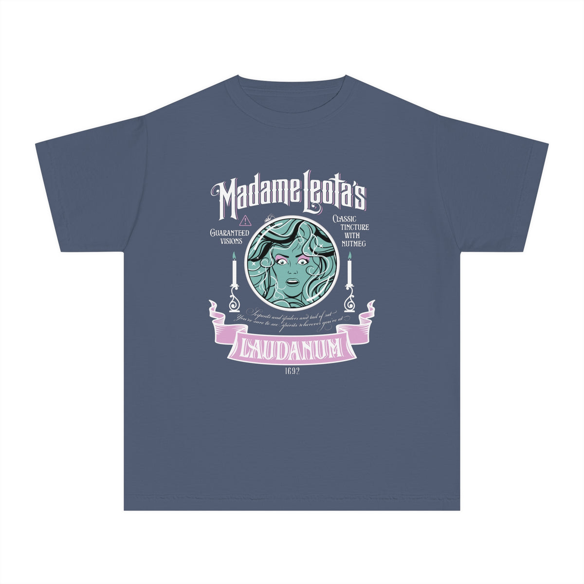 Madame Leota’s Laudanum Teal Comfort Colors Youth Midweight Tee