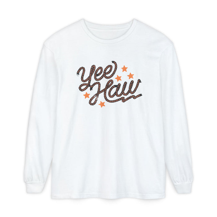 Yee Haw Comfort Colors Unisex Garment-dyed Long Sleeve T-Shirt