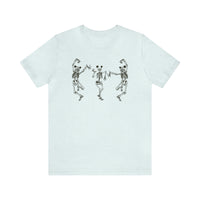 Dancing Skeletons with Ears Bella Canvas Unisex Jersey Short Sleeve Tee