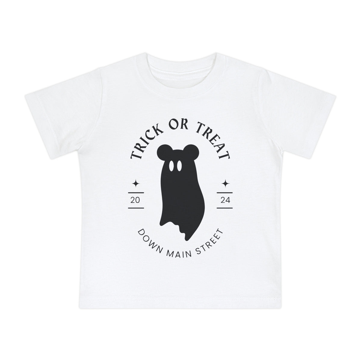 Trick or Treat Down Main Street Baby Short Sleeve T-Shirt