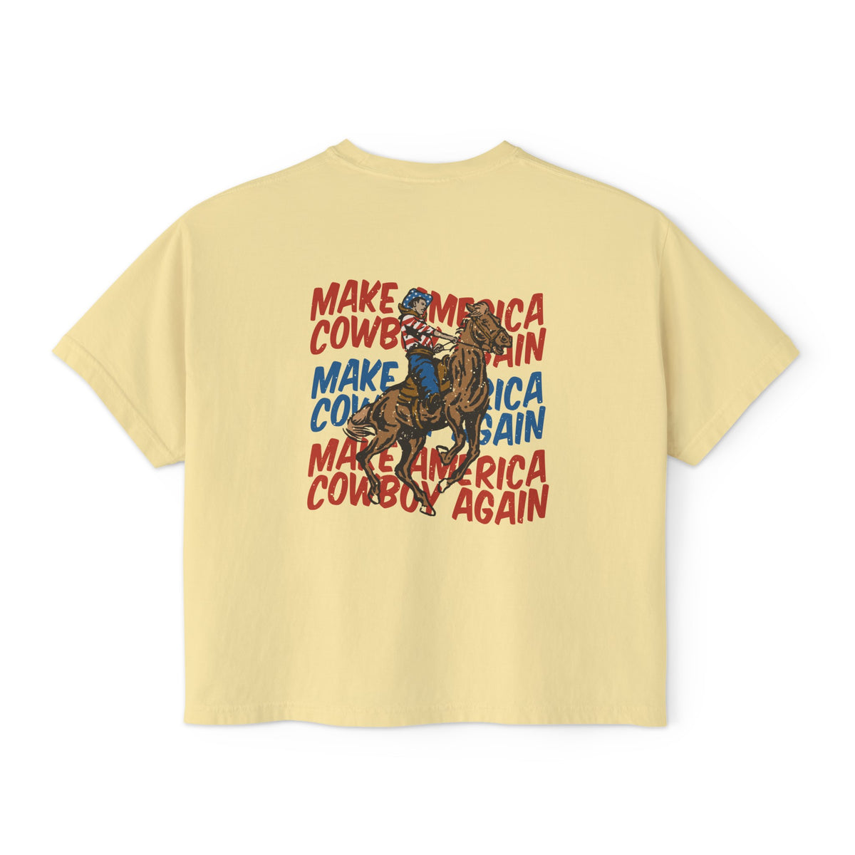 Make America Cowboy Again Comfort Colors Women's Boxy Tee