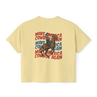 Make America Cowboy Again Comfort Colors Women's Boxy Tee