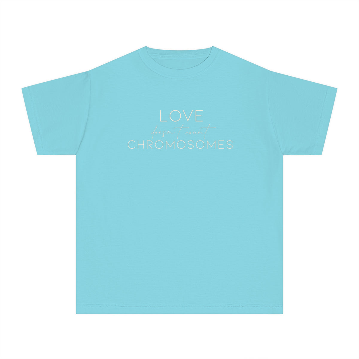 Love Doesn’t Count Chromosomes Comfort Colors Youth Midweight Tee