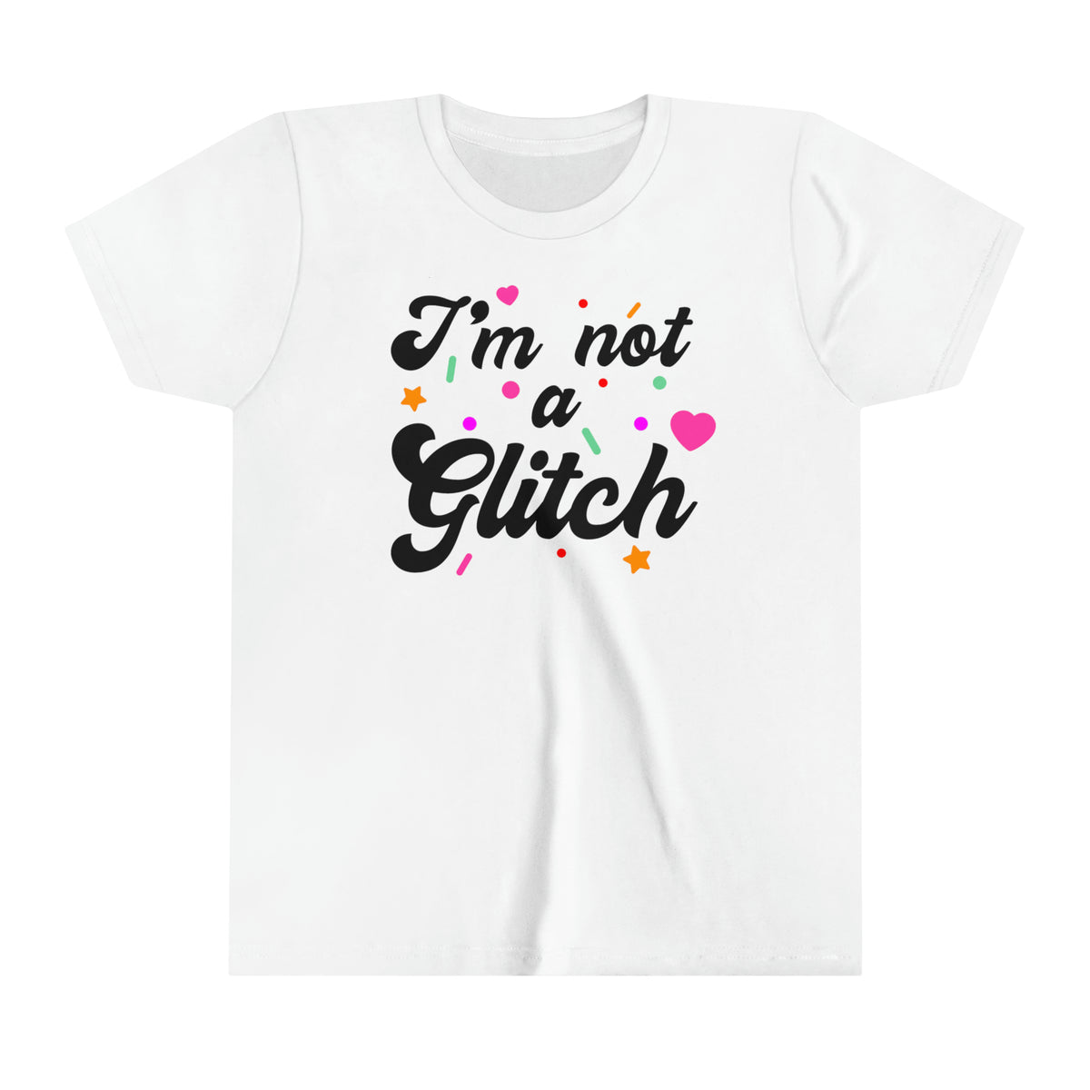 I'm Not A Glitch Bella Canvas Youth Short Sleeve Tee