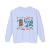 Table For Two Unisex Lightweight Comfort Colors Crewneck Sweatshirt