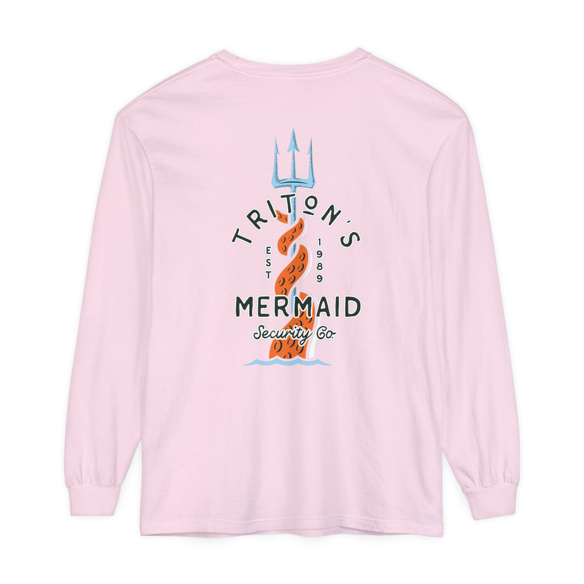 Triton's Mermaid Security Comfort Colors Unisex Garment-dyed Long Sleeve T-Shirt
