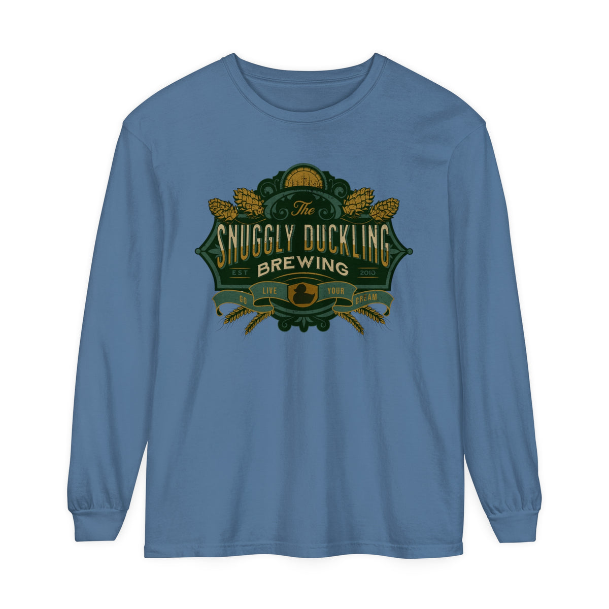 The Snuggly Duckling Brewing Comfort Colors Unisex Garment-dyed Long Sleeve T-Shirt
