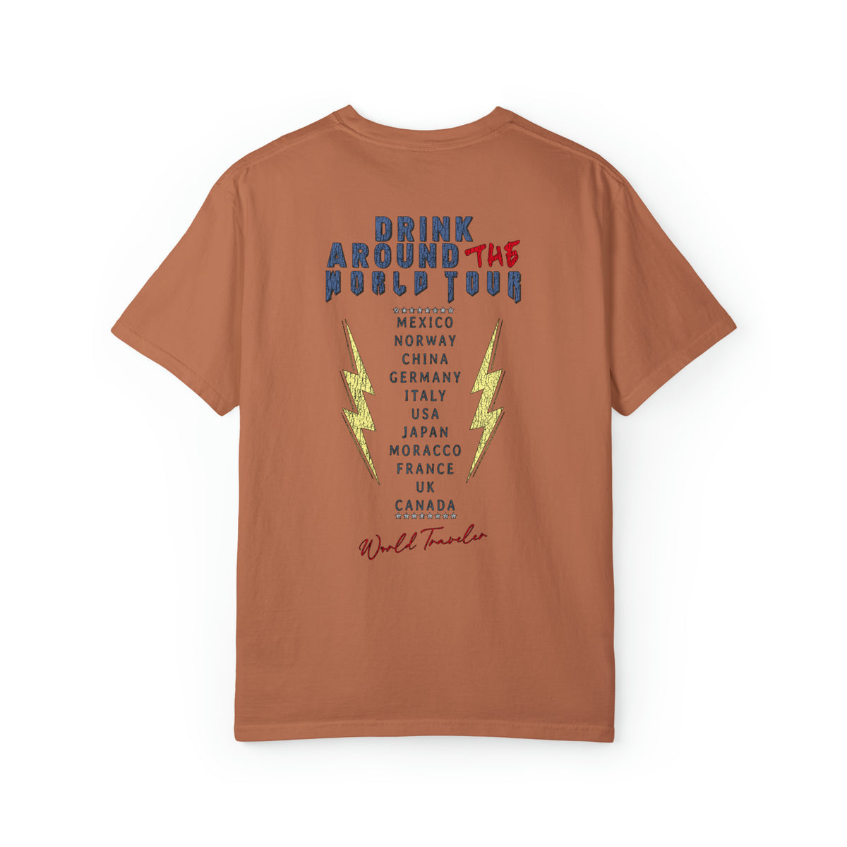 Drink Around The World Tour Comfort Colors Unisex Garment-Dyed T-shirt