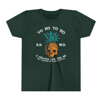 Yo Ho Pirates Life For Me Bella Canvas Youth Short Sleeve Tee